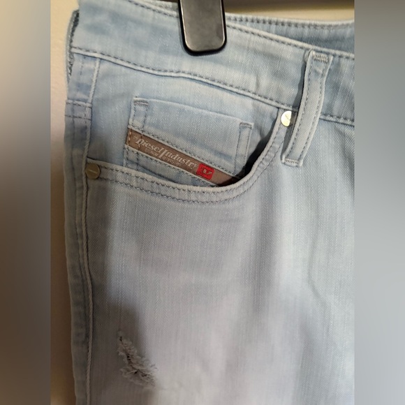 Light Blue Distressed women Jeans - Picture 2 of 6